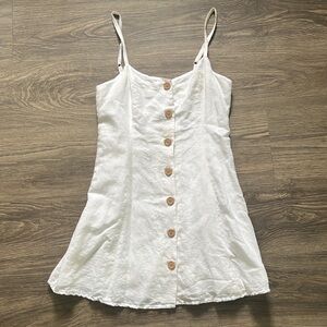 Urban Outfitters White Button Up Dress